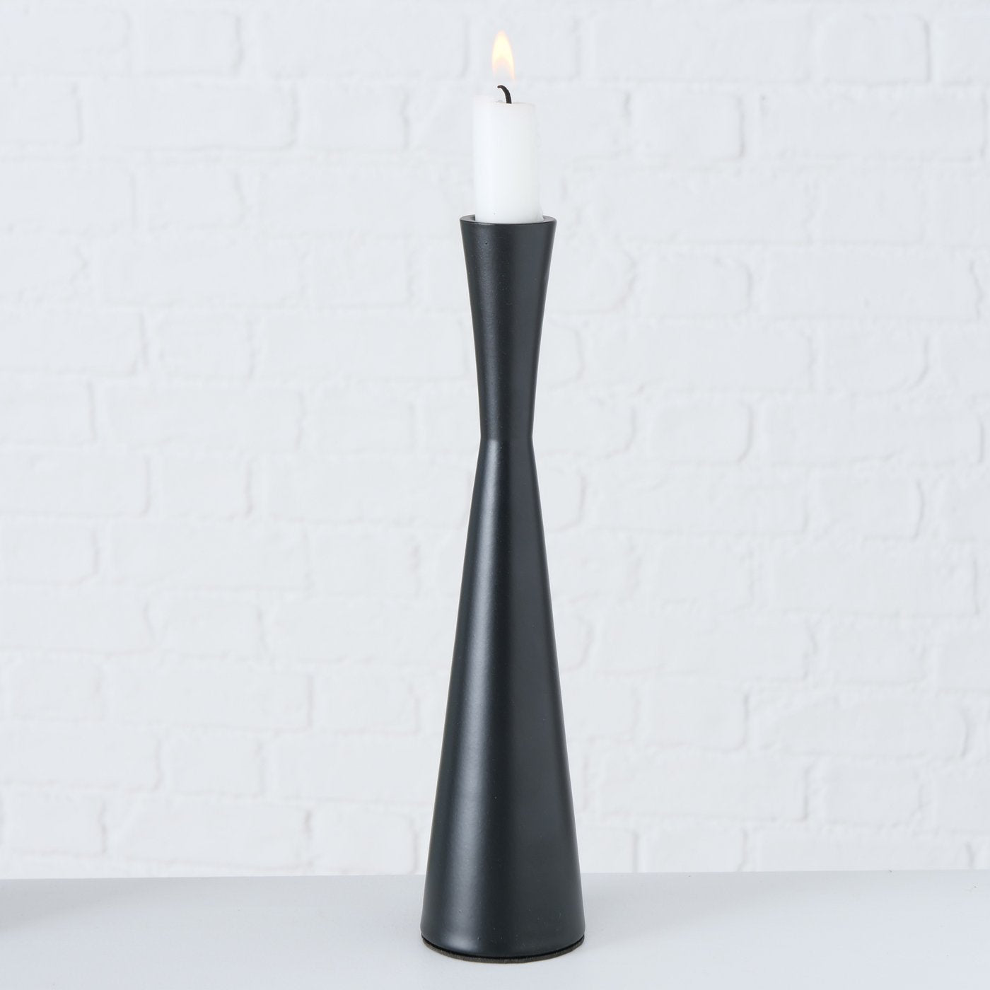 CONE SVEČTURIS 26CM, MELNS, ALUMĪNIJS (2016602)
