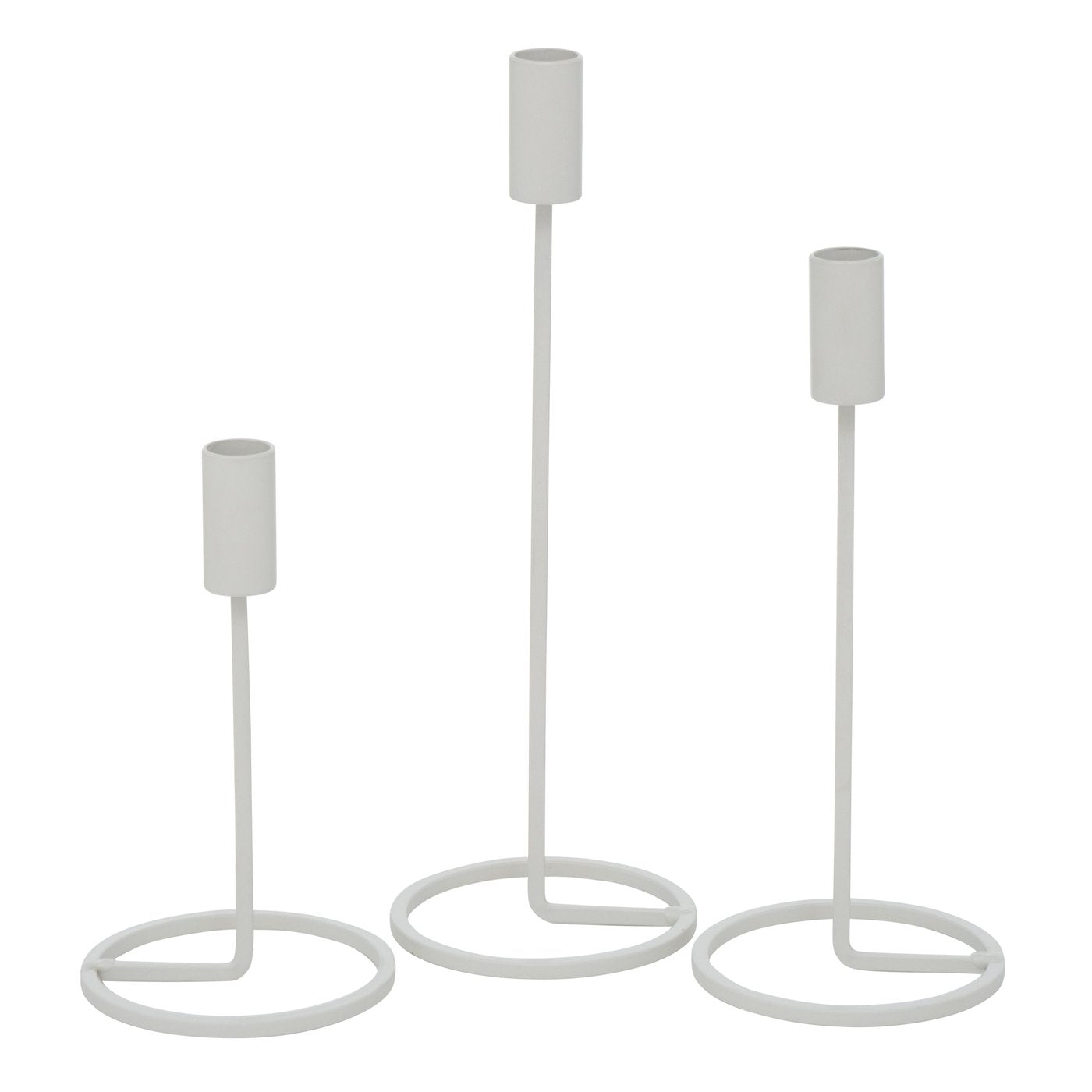 FIO SVEČTURIS 20CM, UZ KĀJAS, BALTS, METĀLS (2016649)
