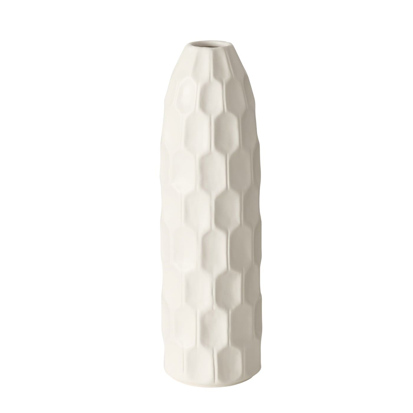 SIMONA VĀZE H31CM/D9CM, BALTA, KERAMIKA (2019634)