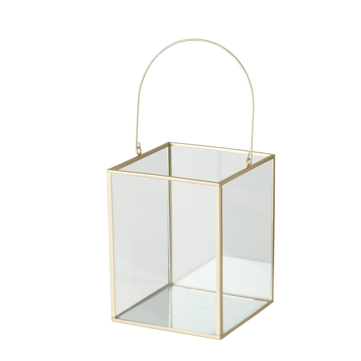 MALTA SVEČTURIS H19CM, KVADRĀTA, STIKLS/METĀLS (2019642)