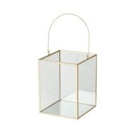 MALTA SVEČTURIS H19CM, KVADRĀTA, STIKLS/METĀLS (2019642)