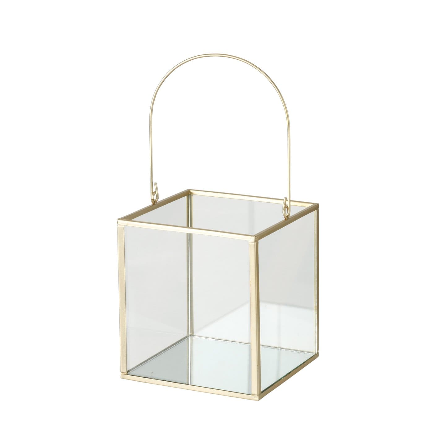 MALTA SVEČTURIS H14CM, KVADRĀTA, STIKLS/METĀLS (2019642)