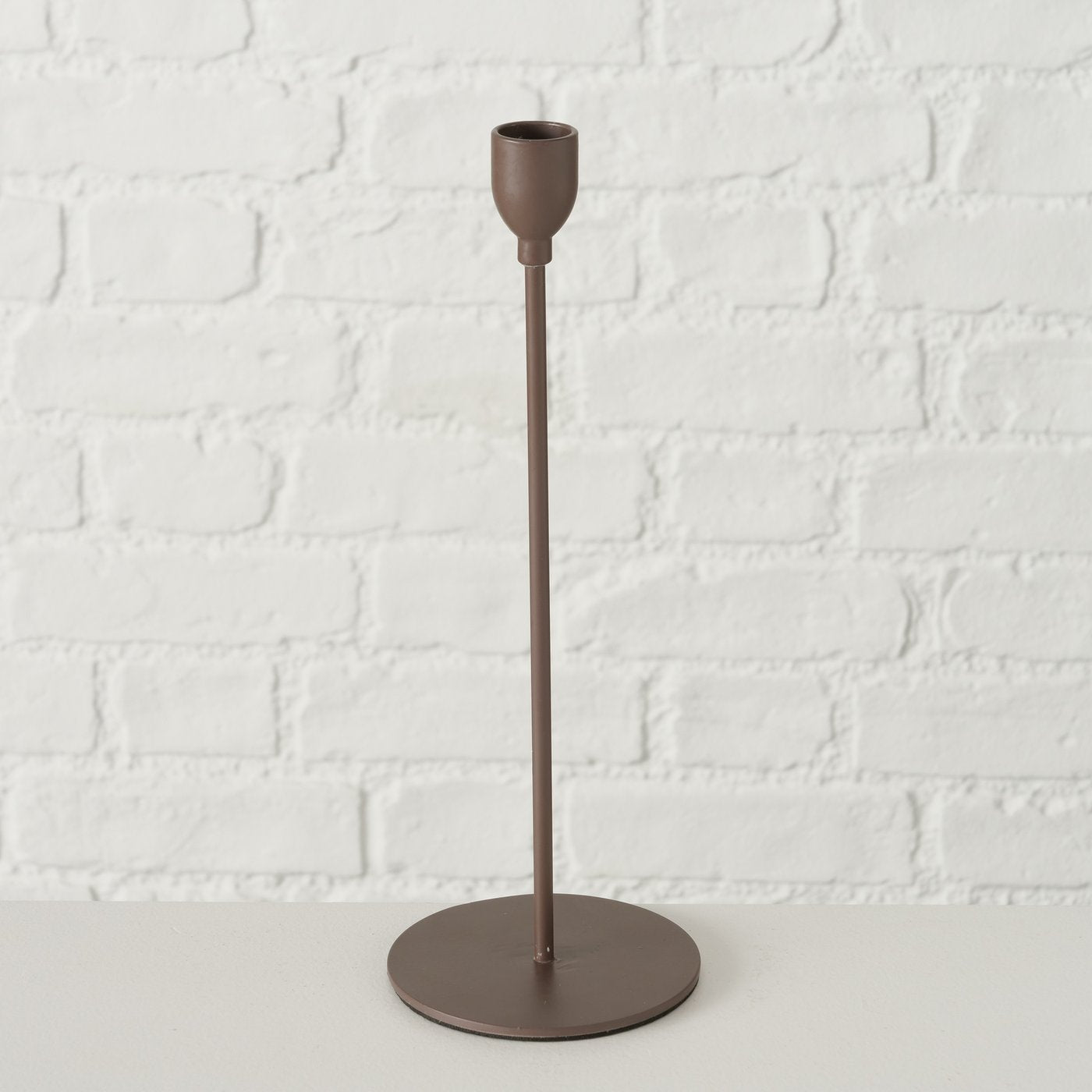 MALTE SVEČTURIS 28CM, UZ KĀJAS, BRŪNS, METĀLS (2024751)