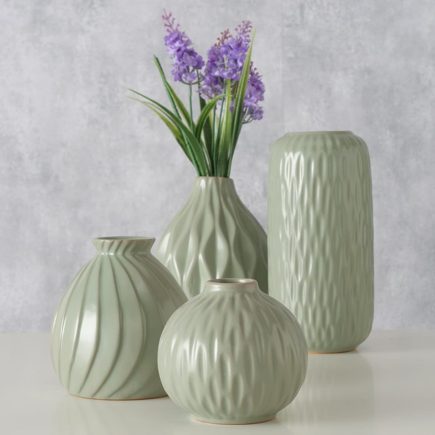 ALINA VĀZE H9CM/D10CM, G.ZAĻA, PORCELĀNS (2025736)