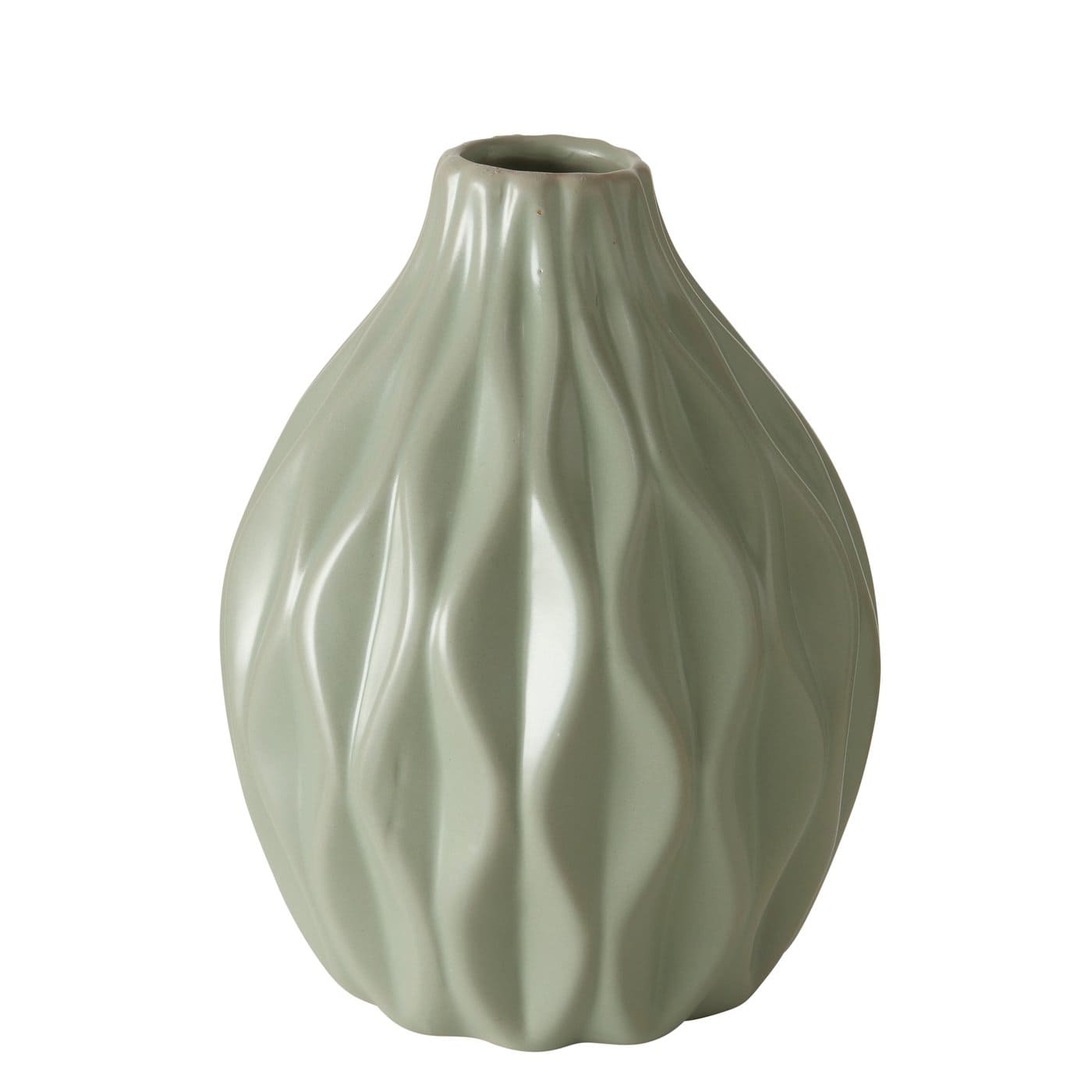 ALINA VĀZE H15CM/D12CM, G.ZAĻA, PORCELĀNS (2025736)