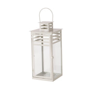 MARIBO LATERNA SVECEI IEKŠTELPĀM H32CM, 14X14CM, BALTA, METĀLS/STIKLS (2025972)