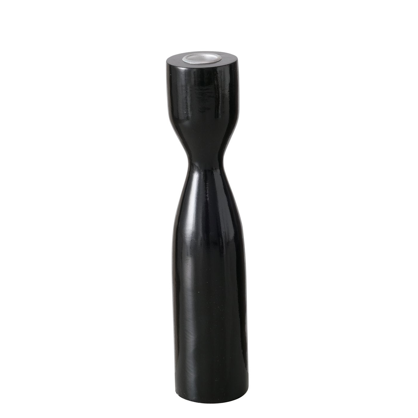 MONNA SVEČTURIS H27CM 3 VEIDI, MELNS/BALTS, KOKS