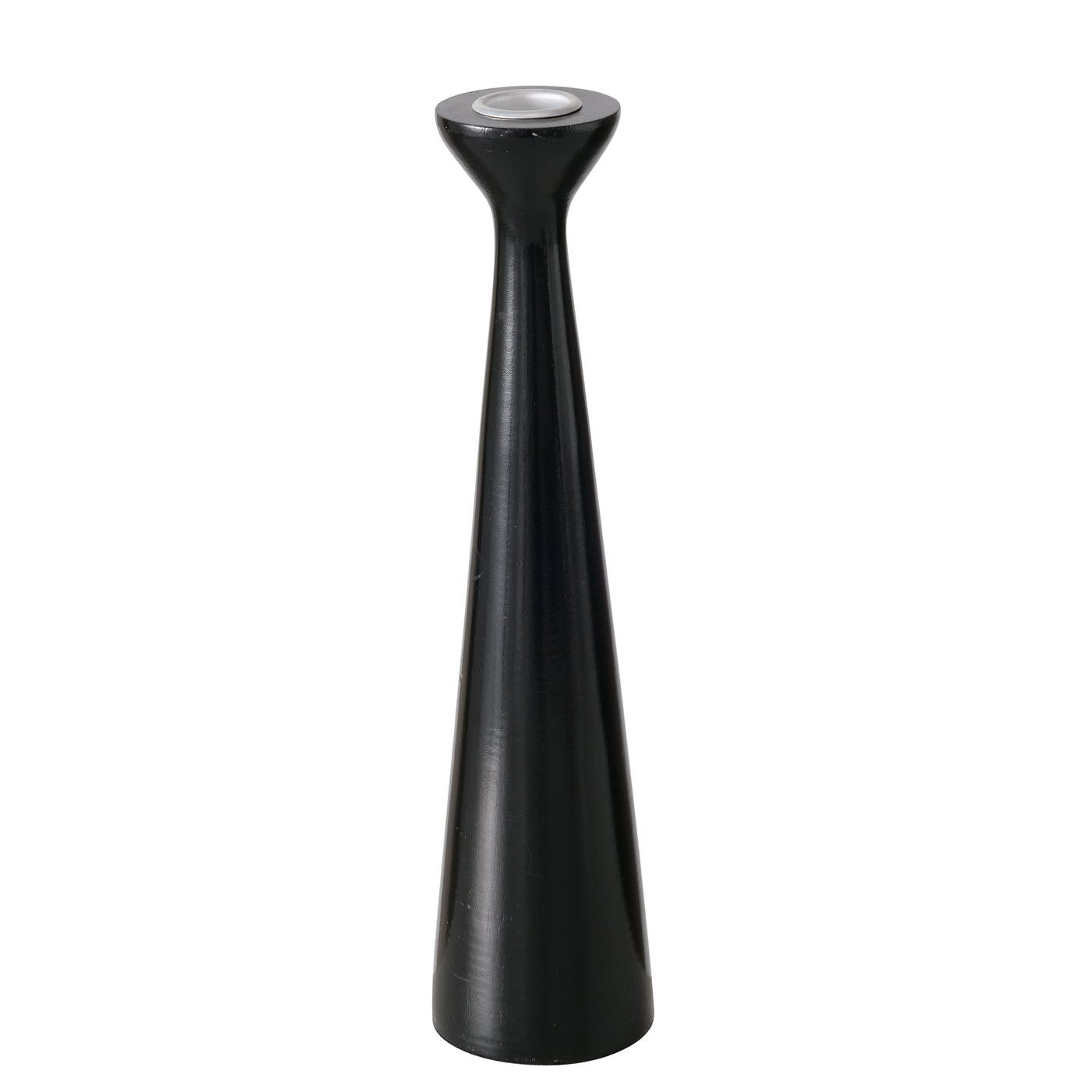 MONNA SVEČTURIS H27CM 3 VEIDI, MELNS/BALTS, KOKS