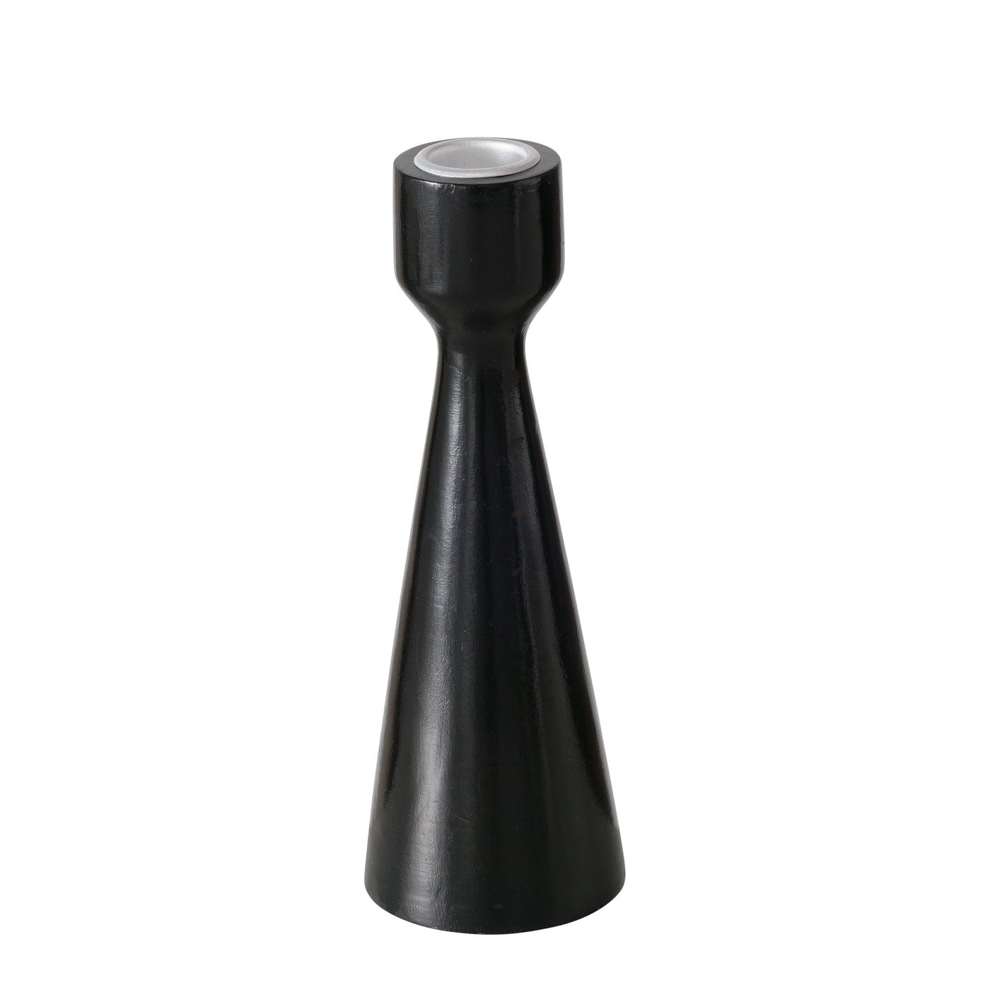MONNA SVEČTURIS H18CM 3 VEIDI, MELNS/BALTS, KOKS