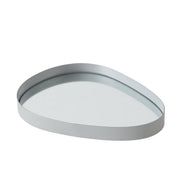 WOLKA DEKORATĪVA PAPLĀTE 17CM, AR SPOGUĻVIRSMU, PELĒKA, METĀLS/STIKLS (2034240)