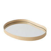 WOLKA DEKORATĪVA PAPLĀTE 19CM, AR SPOGUĻVIRSMU, ZELTA KR., METĀLS/STIKLS (2034240)