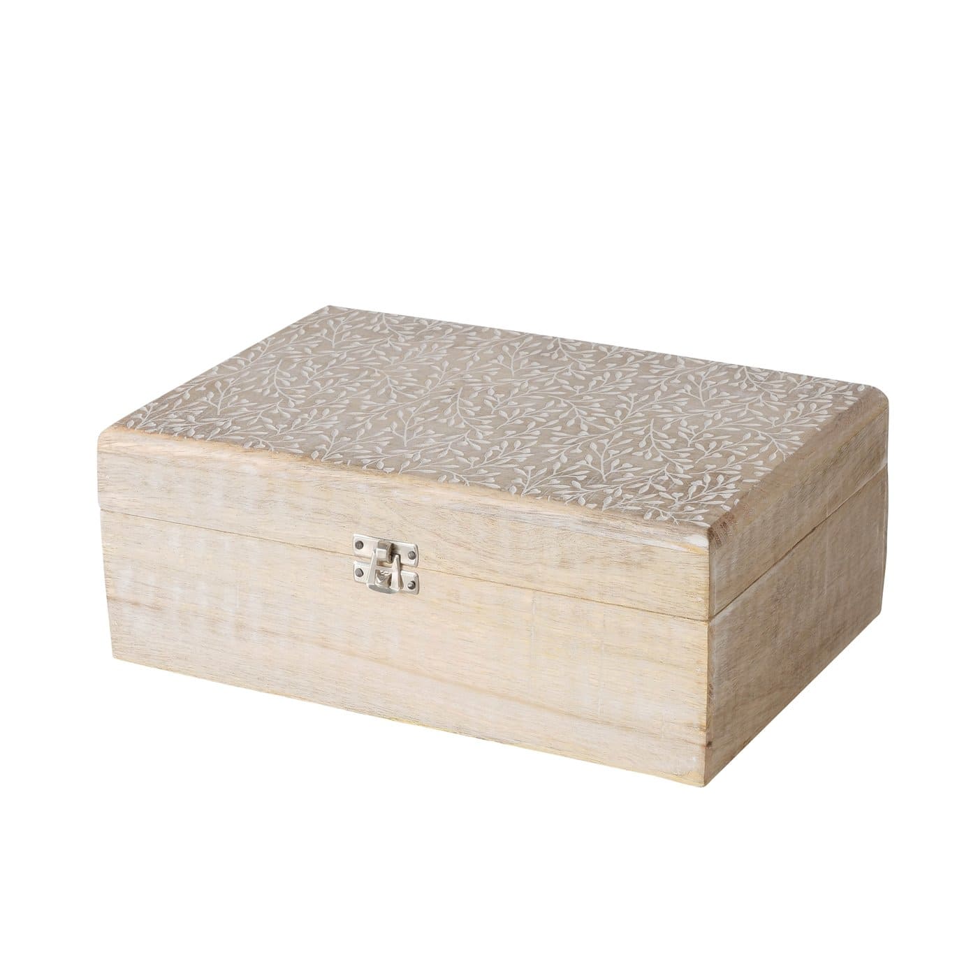 LIVIOLI DEKORATĪVA KASTĪTE 20X30X12CM, AR GREBTU DEKORU, MANGO KOKS (2034889)