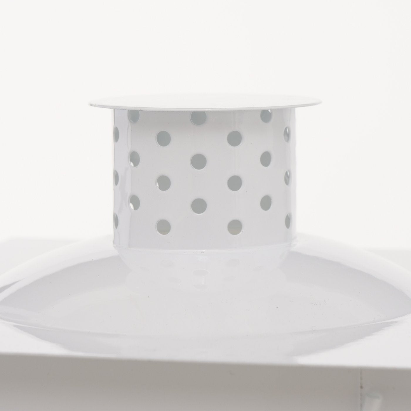 FAROL LATERNA SVECEI IEKŠTELPĀM H35CM, 14X14CM, BALTA, METĀLS/STIKLS