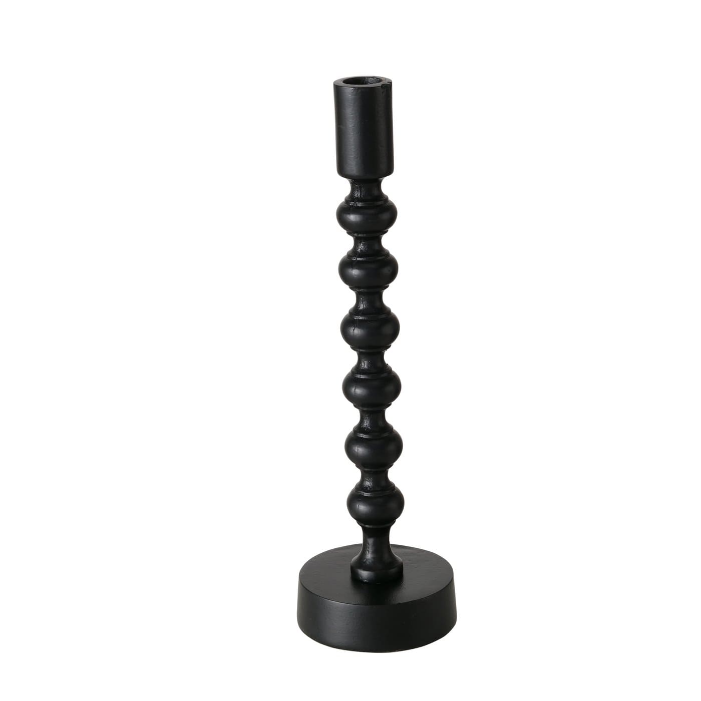 KLISKO SVEČTURIS H31CM, UZ KĀJIŅAS, MELNS, ALUMĪNIJS (2039257)