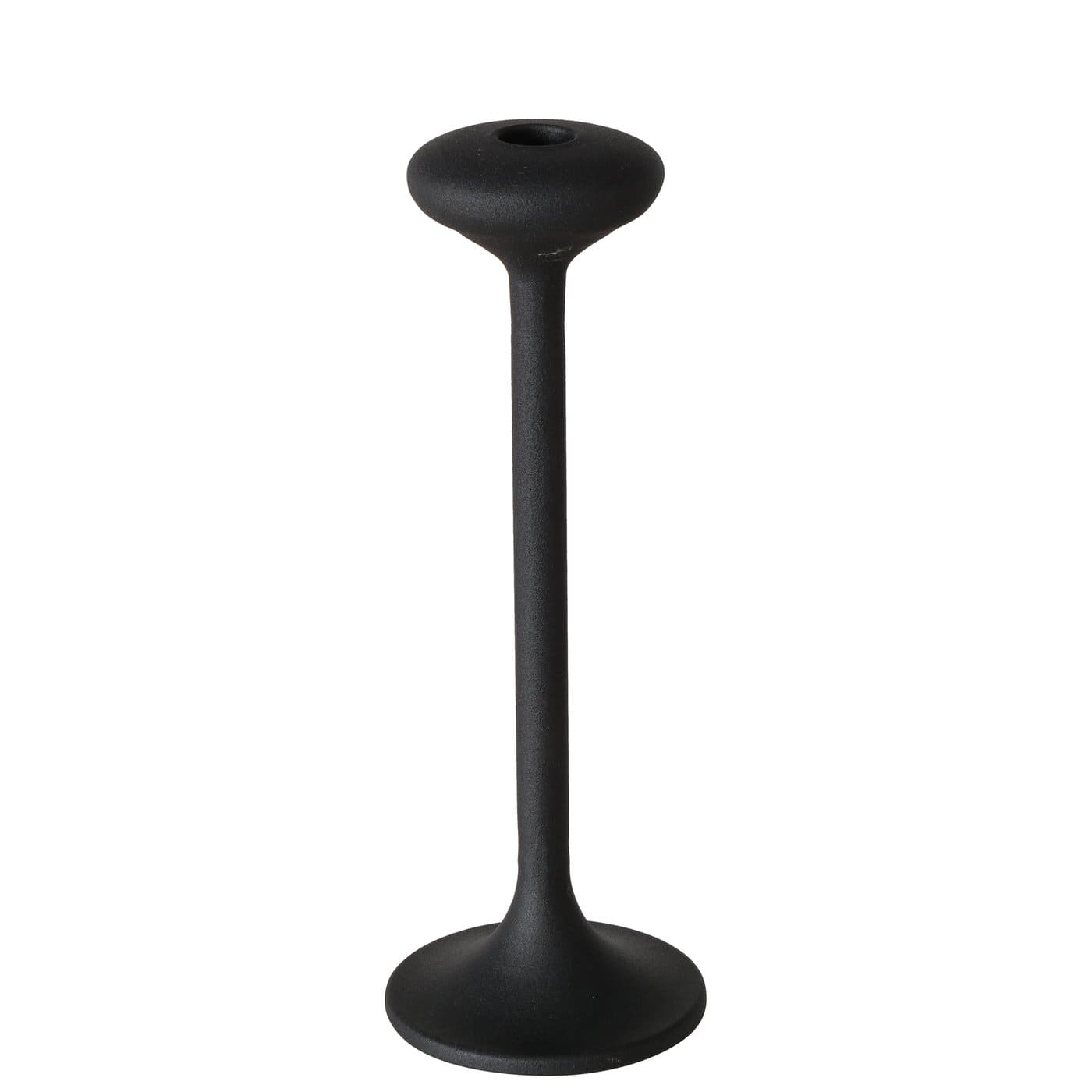 LEOS SVEČTURIS H23CM, UZ KĀJIŅAS, MELNS, METĀLS (2039813)