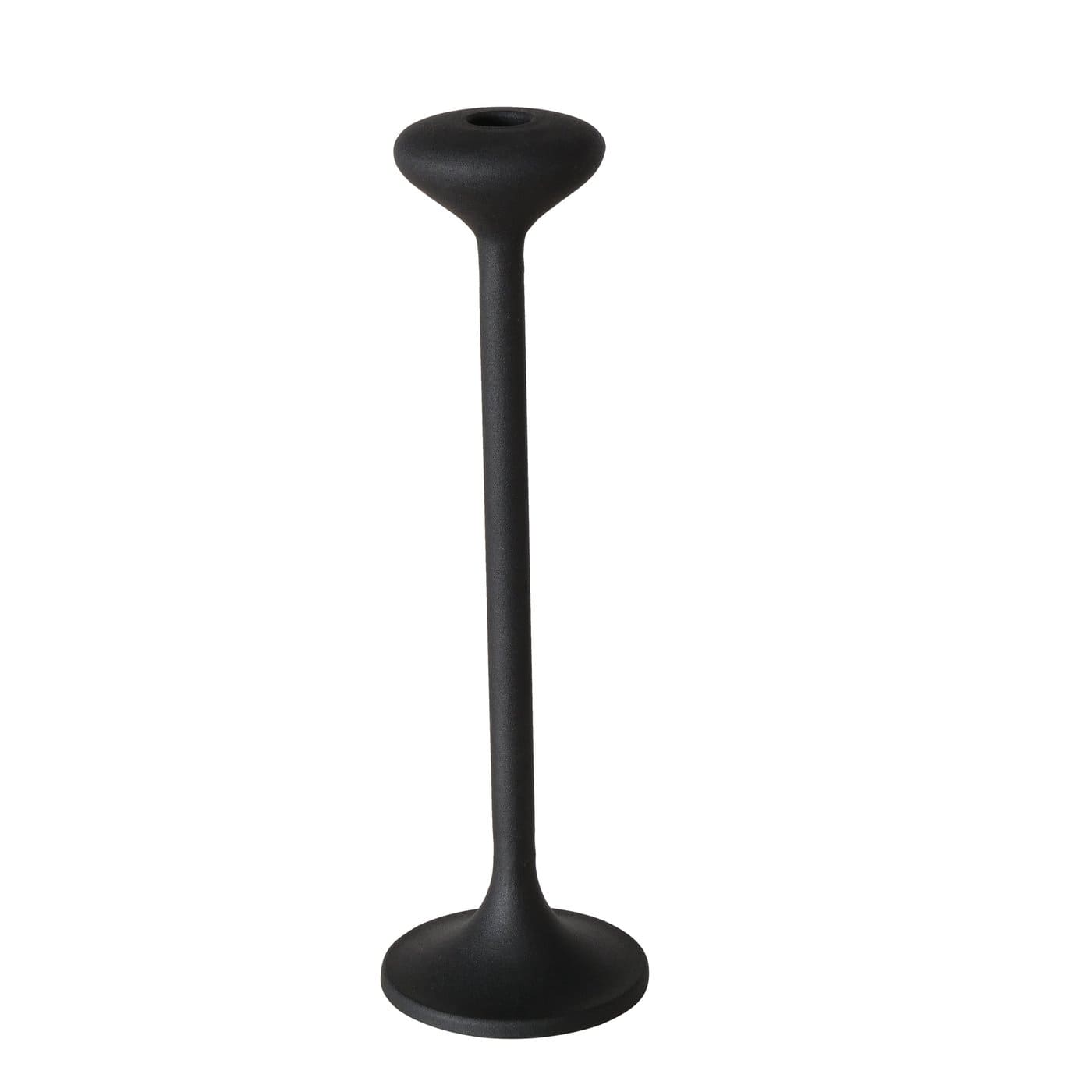 LEOS SVEČTURIS H23CM, UZ KĀJIŅAS, MELNS, METĀLS (2039813)