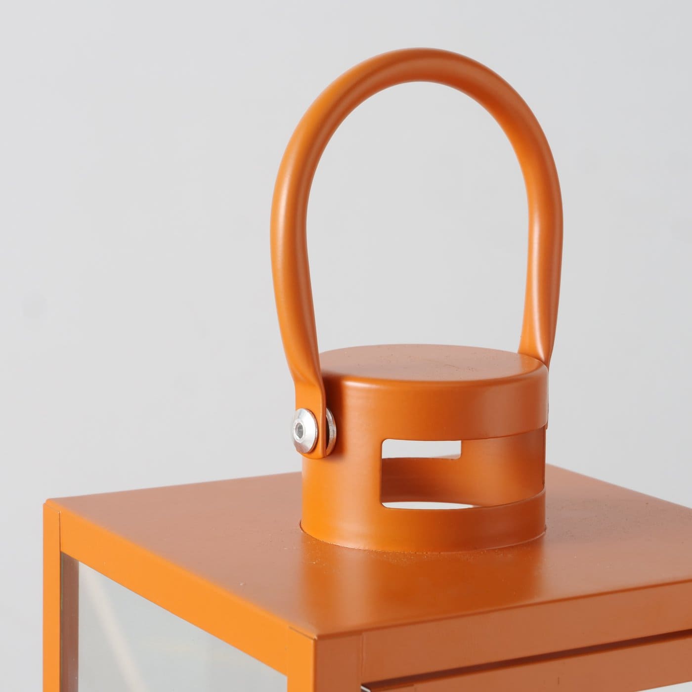 ARANA SVEČTURIS-LATERNA H18.2CM/11.5X11.5CM, ORANŽS, METĀLS/STIKLS (2054963)