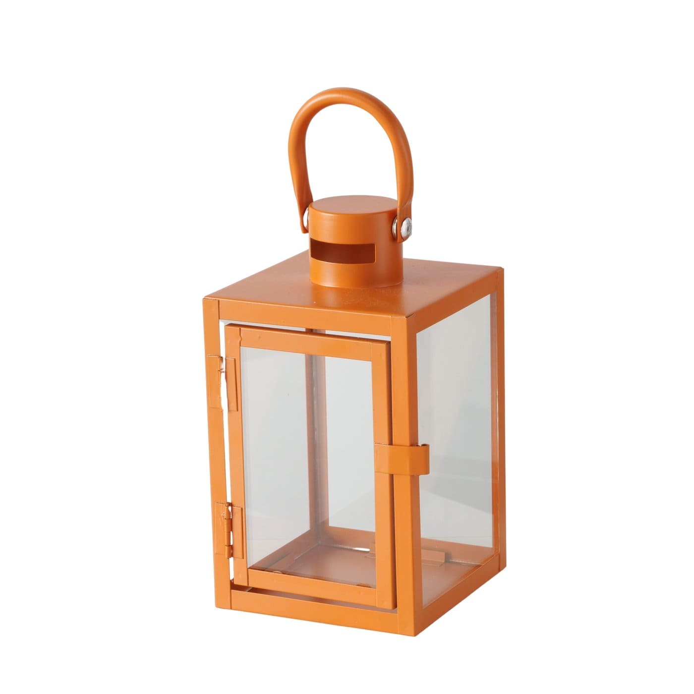 ARANA SVEČTURIS-LATERNA H18.2CM/11.5X11.5CM, ORANŽS, METĀLS/STIKLS (2054963)