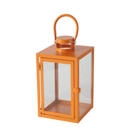ARANA SVEČTURIS-LATERNA H23.8CM/11.5X14.5CM, ORANŽS, METĀLS/STIKLS (2054963)