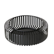 VIKI DEKORATĪVA BĻODA D24CM/H9CM, MELNA/BĒŠA, METĀLS