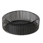 VIKI DEKORATĪVA BĻODA D30CM/H10CM, MELNA/BĒŠA, METĀLS