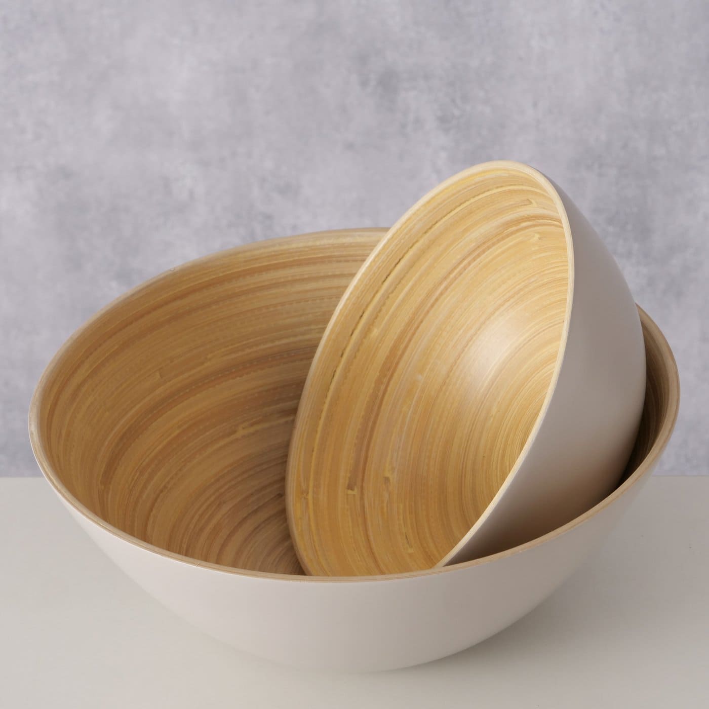BAMBO BĻODA D18.5CM/H7CM, BĒŠA/BALTA, BAMBUSS (2060840)