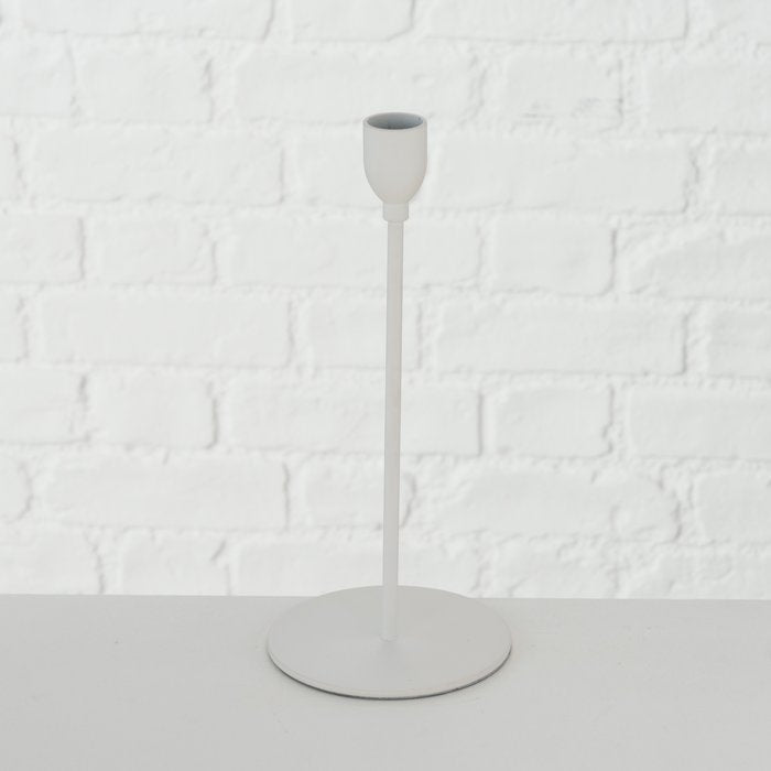 MALTE SVEČTURIS UZ KĀJAS 23CM BALTS, METĀLS