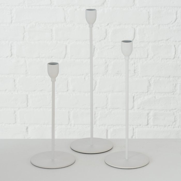 MALTE SVEČTURIS UZ KĀJAS 28CM BALTS, METĀLS