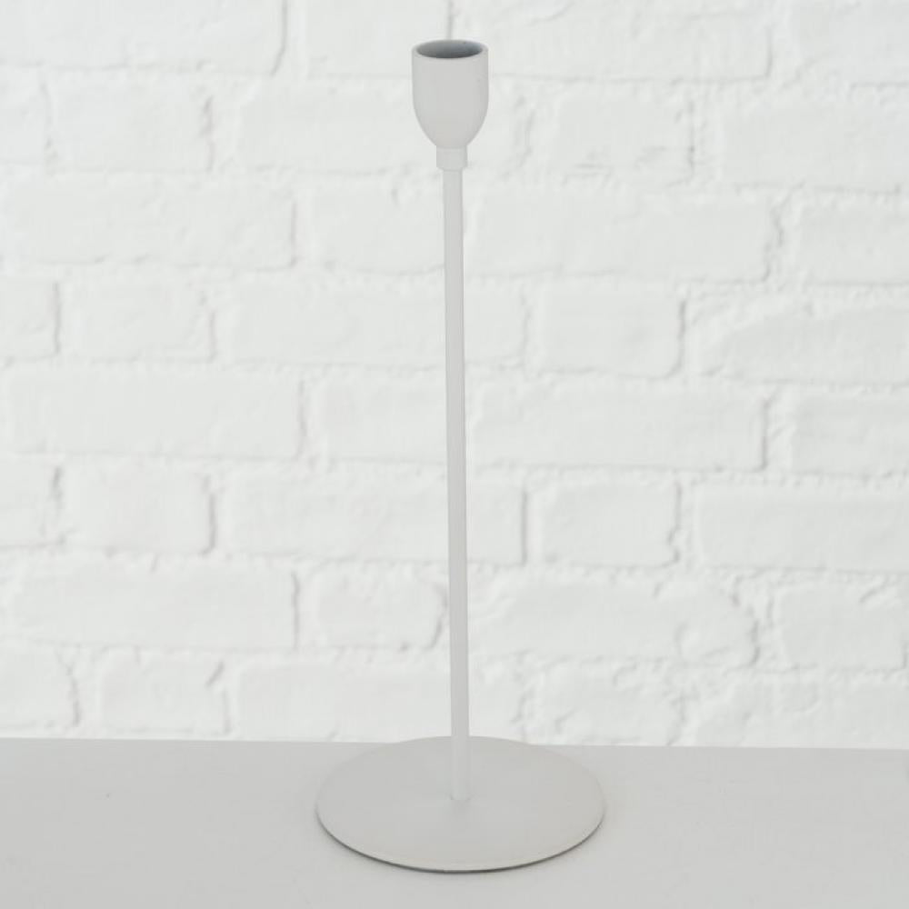MALTE SVEČTURIS UZ KĀJAS 33CM BALTS, METĀLS
