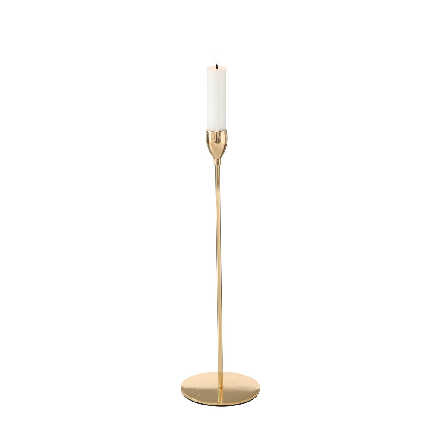 MALTE SVEČTURIS UZ KĀJAS 33CM ZELTA KRĀSĀ, METĀLS (1001291)