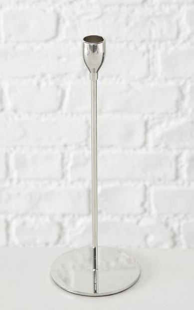 MALTE SVEČTURIS UZ KĀJAS 28CM SUDRABA KRĀSĀ, METĀLS (2000915)