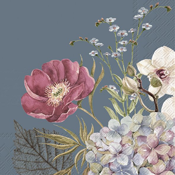 BELLES FLEURS SALVETES 33x33CM 20GAB, PELĒKZILAS, PAPĪRS