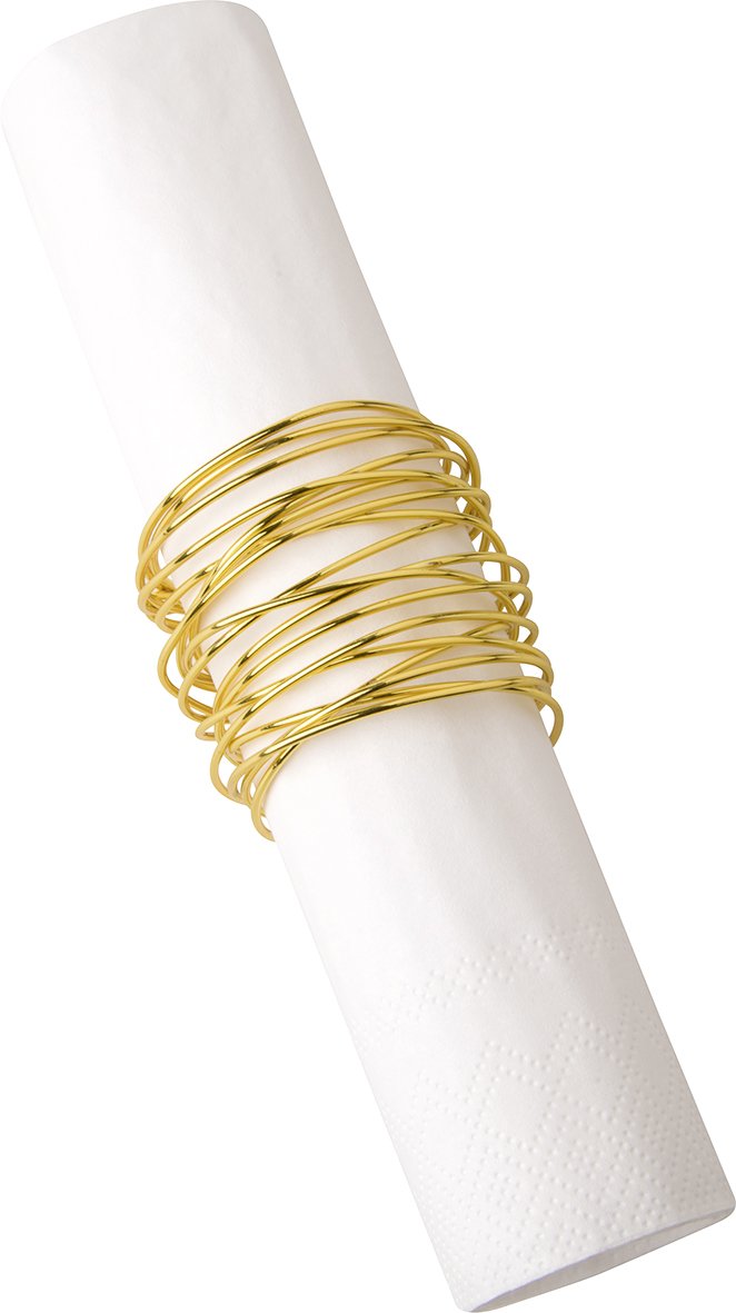 NAPKIN RING SALVEŠU TURĒTĀJS-STĪPAS D4.5CM, ZELTA KR., METĀLS