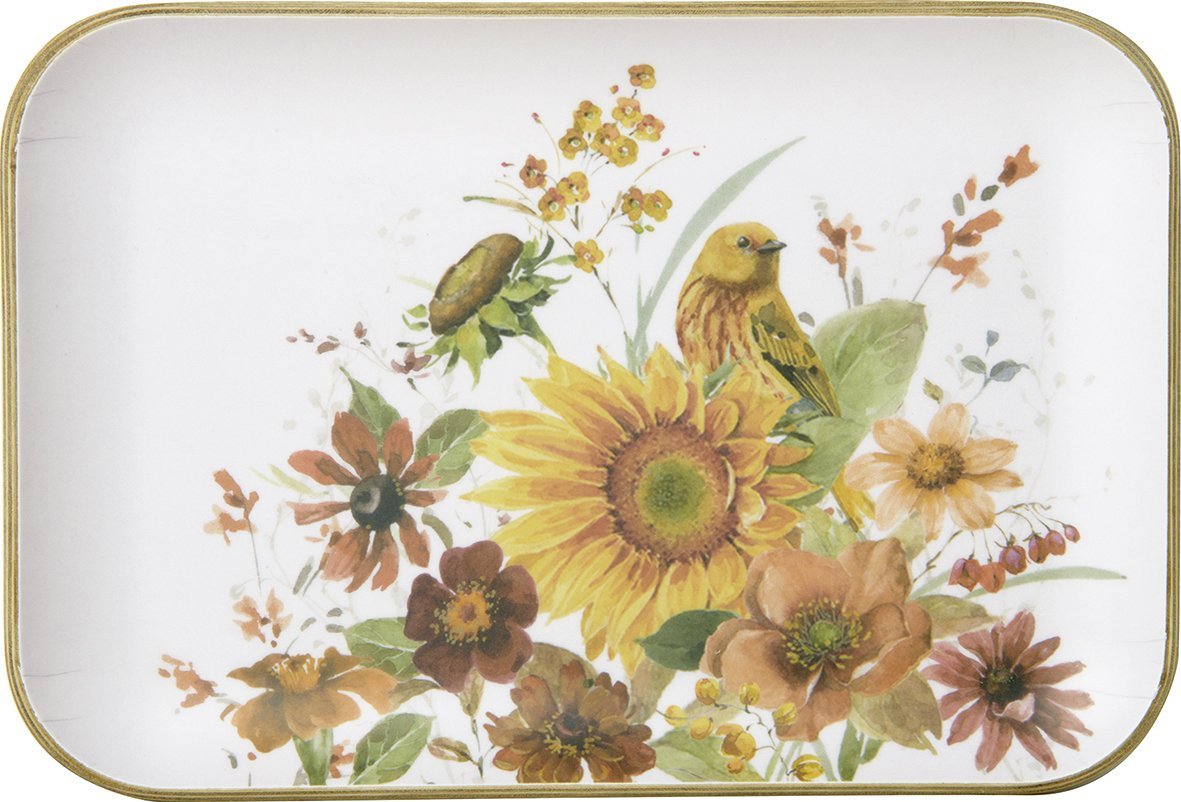 LATE SUMMER FLOWERS PAPLĀTE 19.5x13CM, KOKS/PU