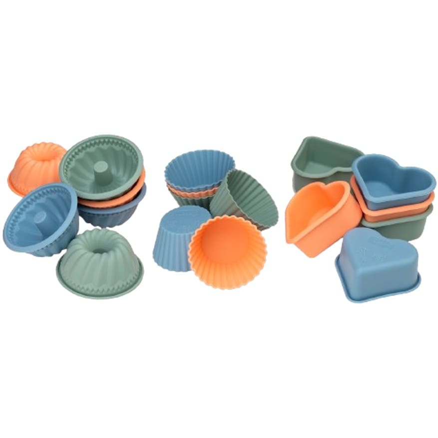 FLEXISTARTER MINI KŪCIŅU FORMU KOMPL.3x6GAB., ASORT.KRĀSĀS, SILIKONS