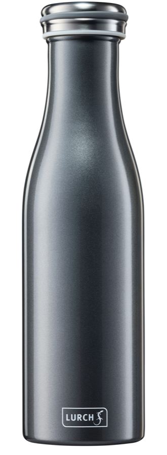 TERMOPUDELE 500ML, TUMŠI PELĒKA, AR METĀLISKU SPĪDUMU, N/T