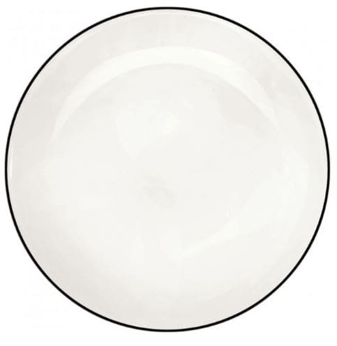 LIGNE NOIRE DESERTA ŠĶĪVIS 21CM, BALTS, PORCELĀNS