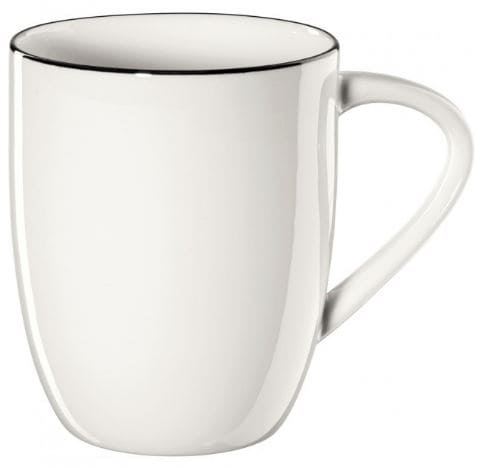 LIGNE NOIRE KRŪZE 350ML, H9CM, BALTA, PORCELĀNS