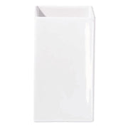 QUADRO VĀZE 11.5x11.5CM H21CM, BALTA