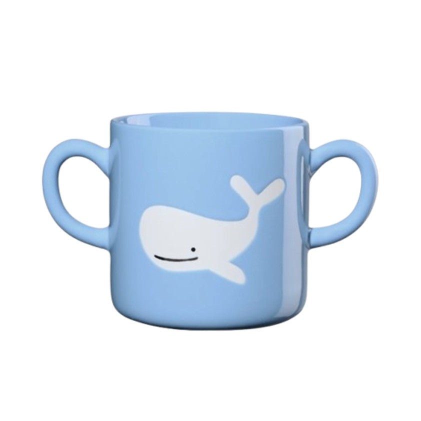 KIDS WHALE KRŪZE 250ML, AR DIVĀM OSIŅĀM, G.ZILA, PORCELĀNS