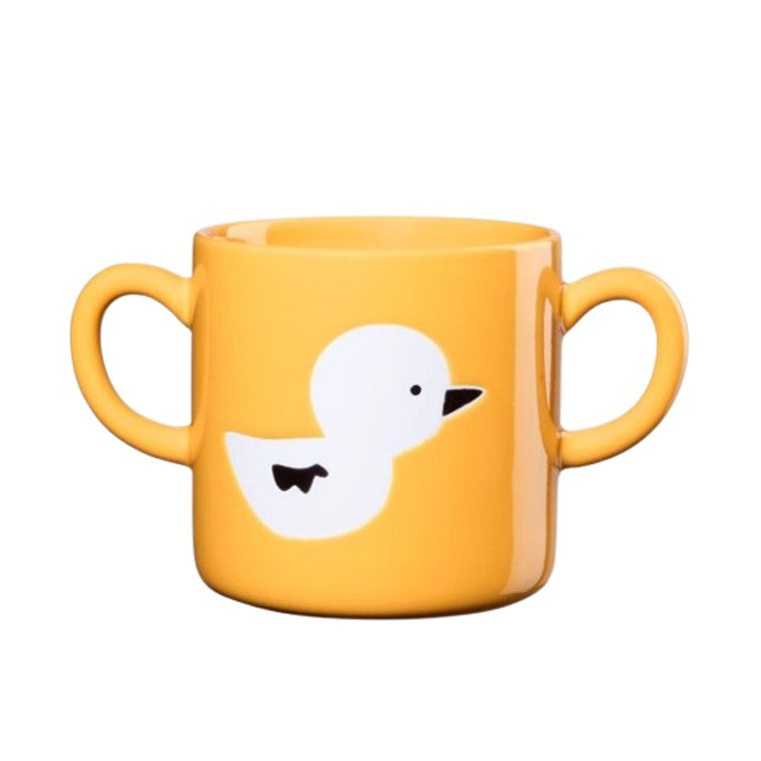 KIDS DUCK KRŪZE 250ML, AR DIVĀM OSIŅĀM, DZELTENA, PORCELĀNS