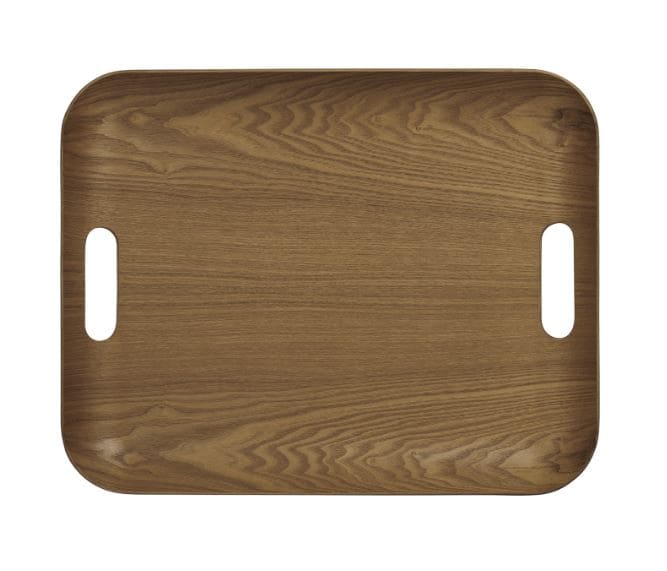 WOOD PAPLĀTE 45X36CM, H4.5CM, AR ROKTURIEM, BRŪNA, VĪTOLS