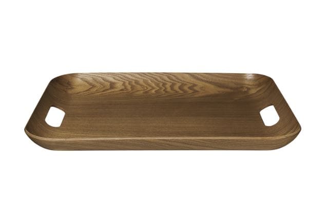 WOOD PAPLĀTE 45X36CM, H4.5CM, AR ROKTURIEM, BRŪNA, VĪTOLS