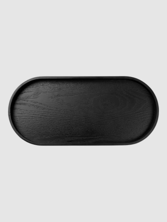 WILLOW BLACK OVĀLA PAPLĀTE 44X22.5CM H2.4CM VĪTOLS