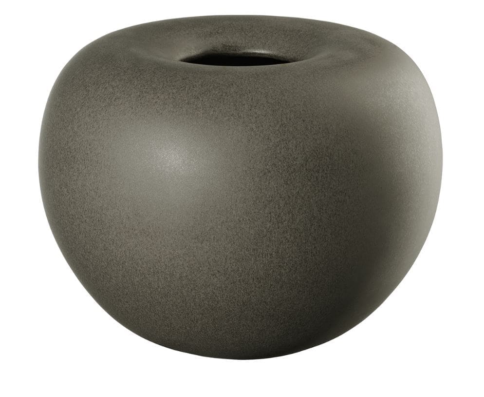 STONE VĀZE H18CM, PELĒKA, PORCELĀNS