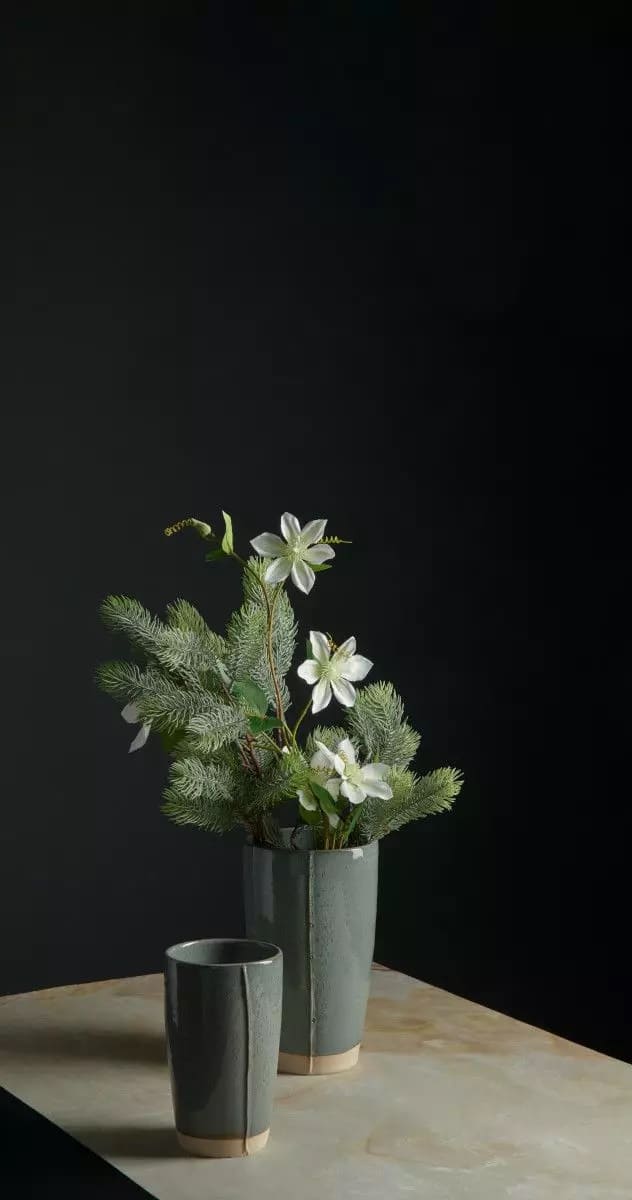 VERANA VĀZE H24CM, BĒŠA, KERAMIKA