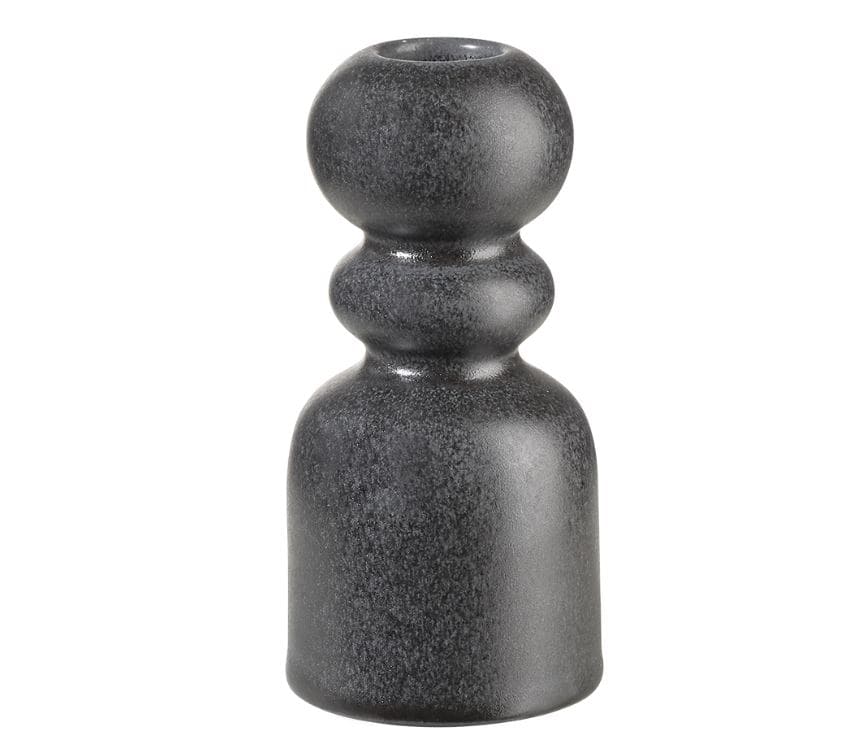 COMO SVEČTURIS H13CM, MELNS, PORCELĀNS