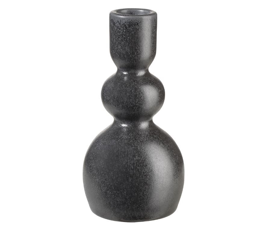 COMO SVEČTURIS H15CM, MELNS, PORCELĀNS