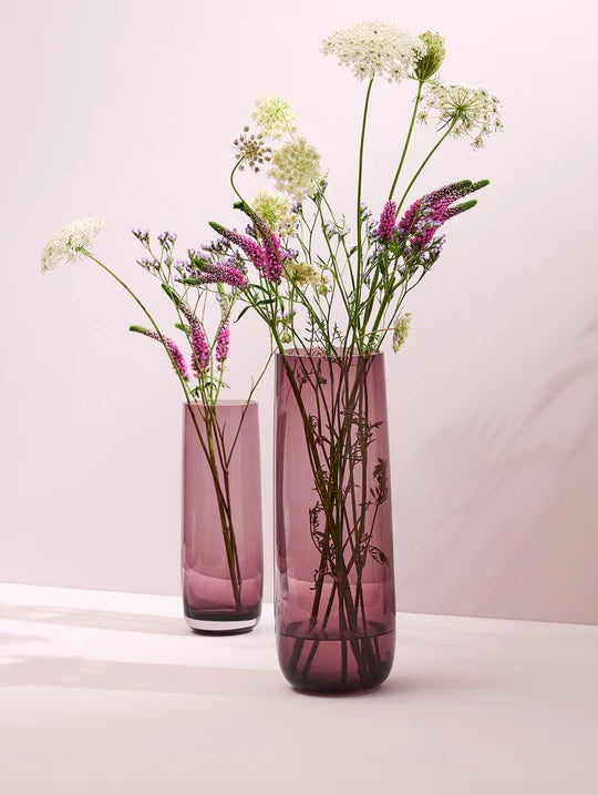AJANA VĀZE D8CM, H22CM, VIOLETA, STIKLS