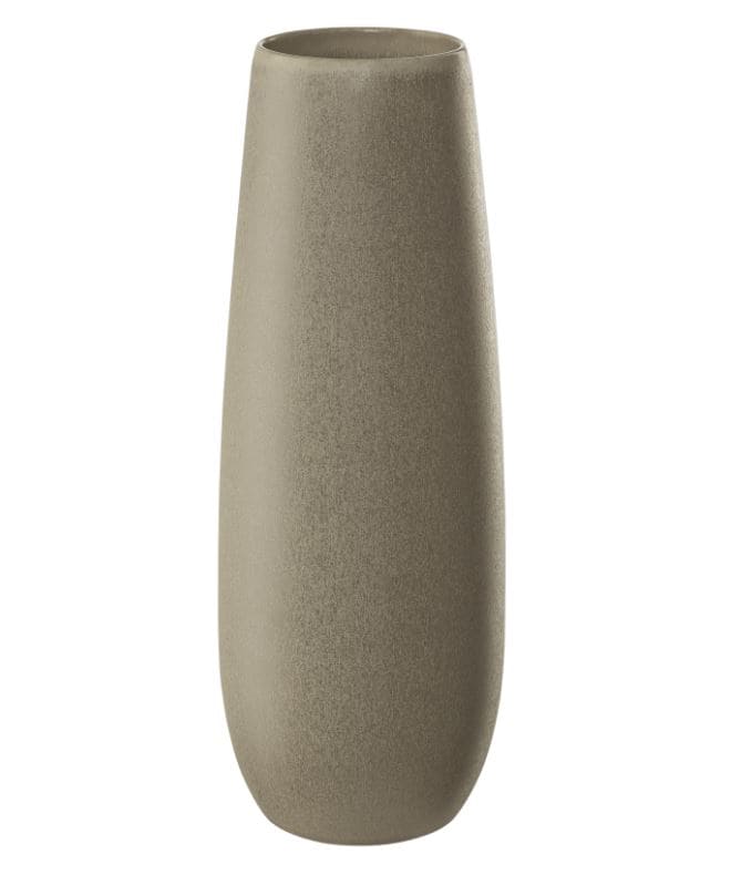 ASE VĀZE D8CM, H32CM, BRŪNA, MATĒTA, PORCELĀNS